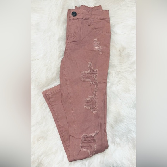 Woman’s Silver Crush Rose Ripped Distressed Skinny Cotton Jeans Pants NWOT Sz 1 - Picture 6 of 14